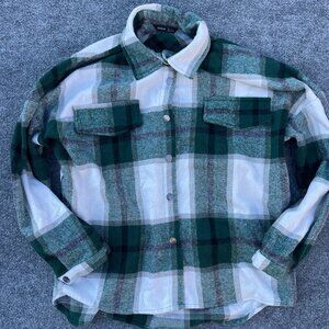 Plaid Shacket 2 pack M casual rustic flannel shirt jacket outdoorsy urban spring